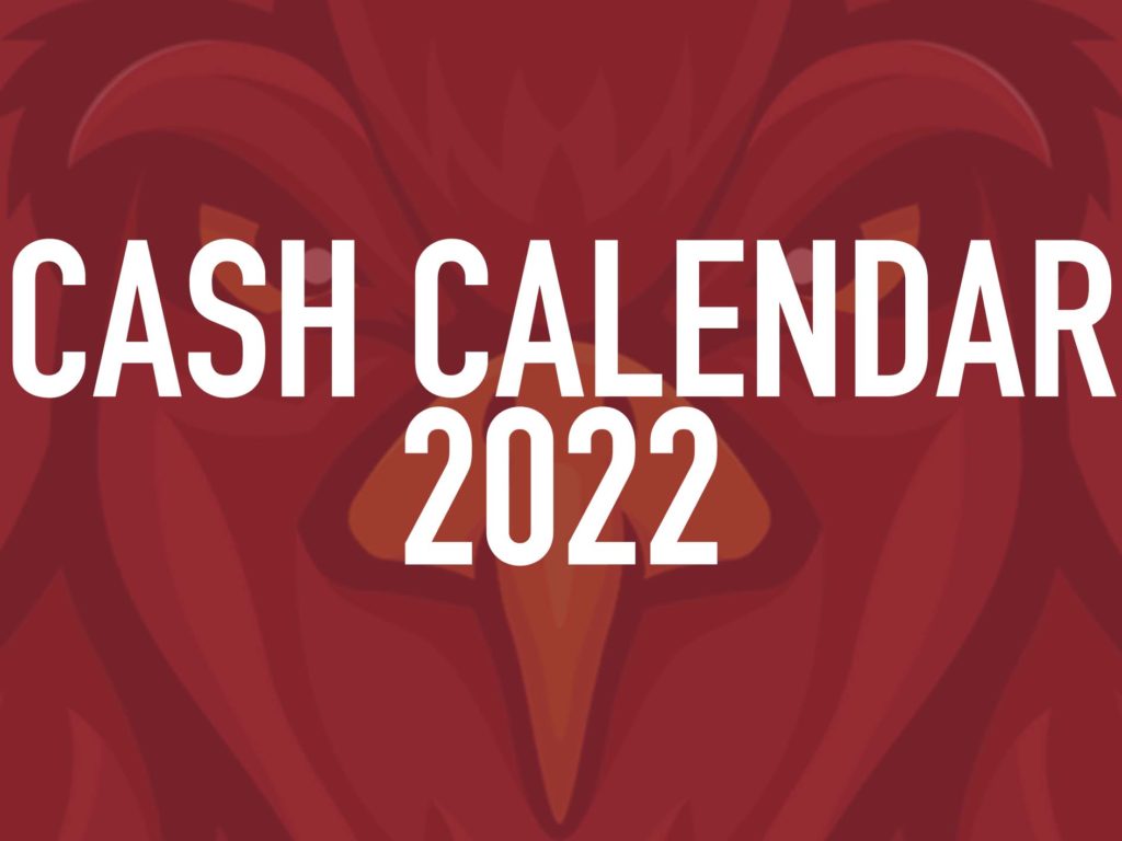 Cash Calendar Winners List 2022 Cambridge RedHawks